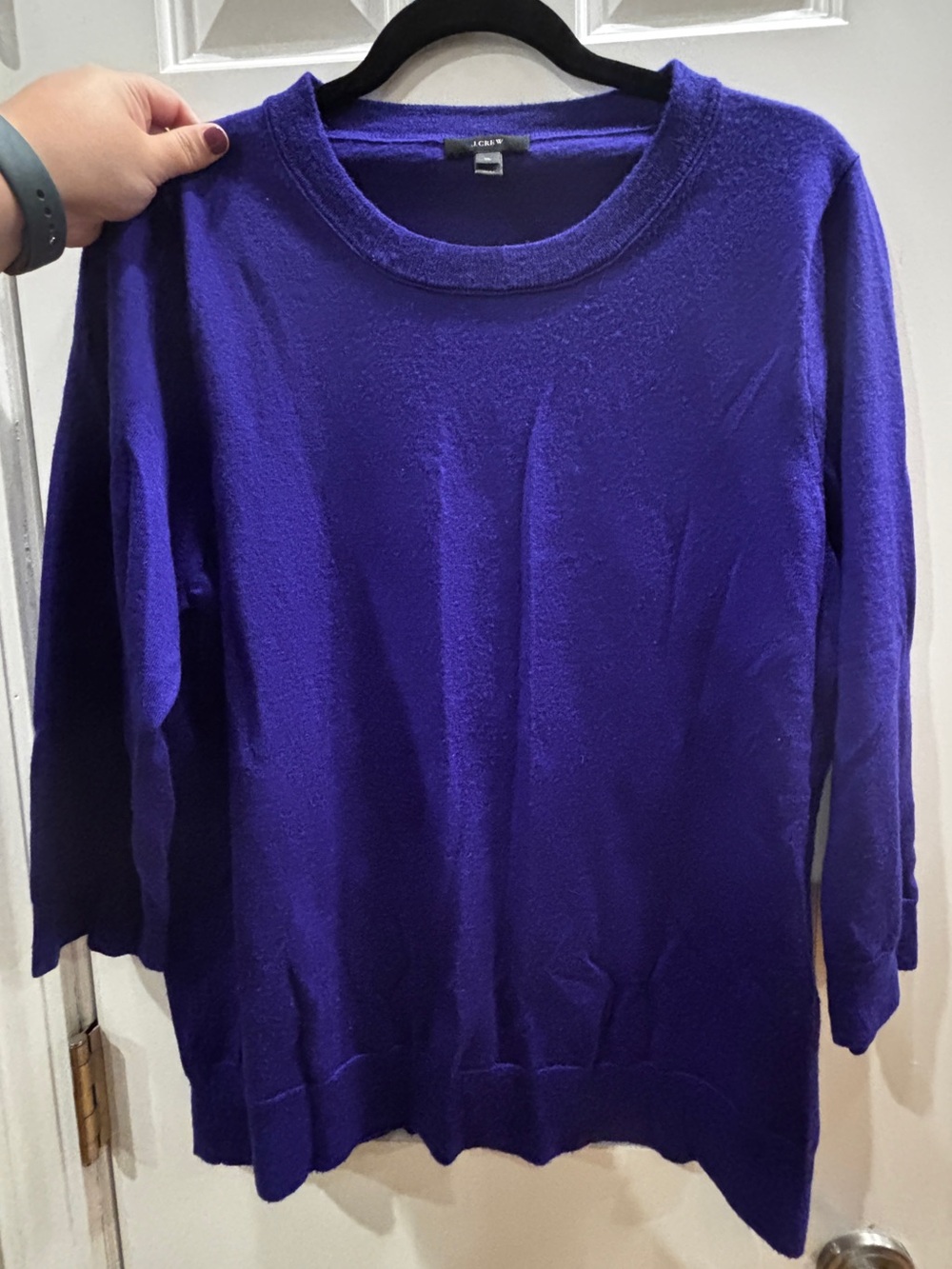 J. Crew Relaxed Scoopneck Sweater - Cobalt Blue